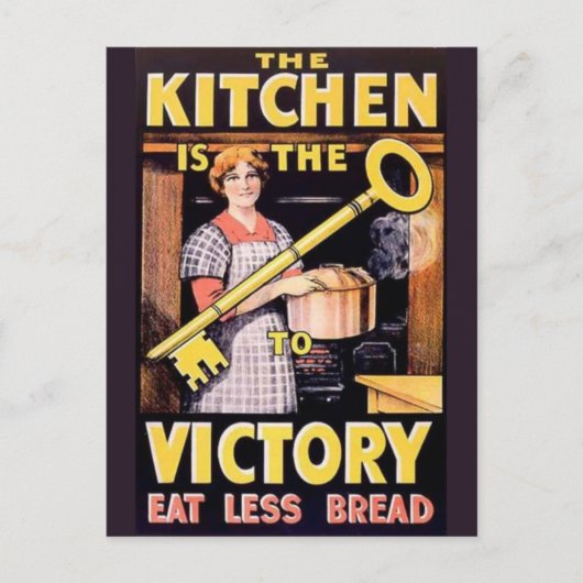 ヴィンテージ世界大戦ワンビクトリーポスター ポストカード (正面)