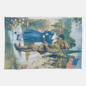 ヴィンテージ世界大戦I色男はNo Slacker Kitc キッチンタオル (横)