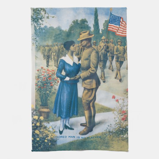 ヴィンテージ世界大戦I色男はNo Slacker Kitc キッチンタオル (縦)