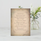 ヴィンテージ世界旅行地図 ウェディング情報 エンクロージャーカード (スタンド正面)