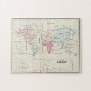 ヴィンテージ世界農業地図（1865年） ジグソーパズル