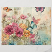 ヴィンテージ両面バタフライスクラップブック紙 (裏面)