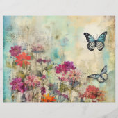 ヴィンテージ両面バタフライスクラップブック紙 (正面)