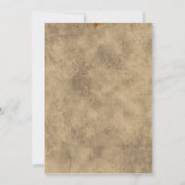 ヴィンテージ中世のウッドカットのゴシック様式の結婚式の招待 招待状 (裏面)