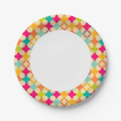 ヴィンテージ中世のロゼットパターン ペーパープレート (正面)