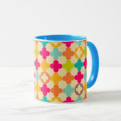 ヴィンテージ中世のロゼットパターン マグカップ (正面右)