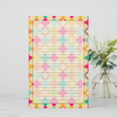 ヴィンテージ中世のロゼットパターン 便箋 (スタンド正面)