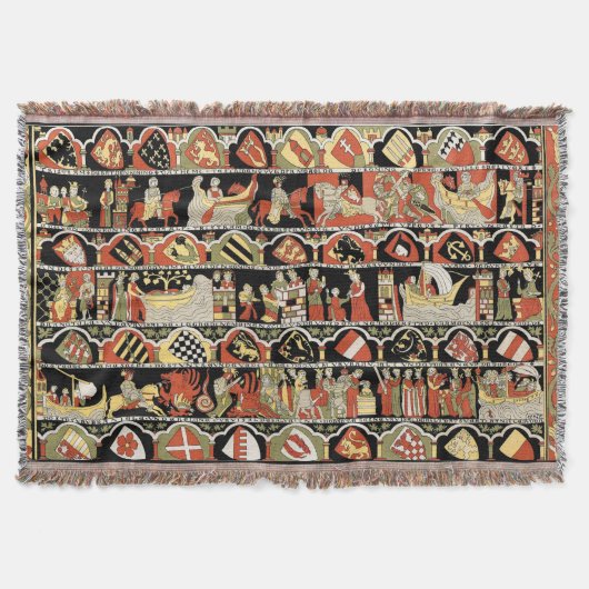 ヴィンテージ中世サクセン スローブランケット (正面)