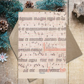 ヴィンテージ中世シートミュージッククリスマス出生 シーズンカード