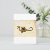 ヴィンテージ中世ドラゴンデザイン ポストカード (スタンド正面)