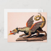 ヴィンテージ中世ドラゴンポストカード ポストカード (正面/裏面)