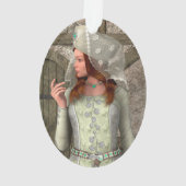 ヴィンテージ中世プリンセス ルネサンスアート オーナメント (裏面)