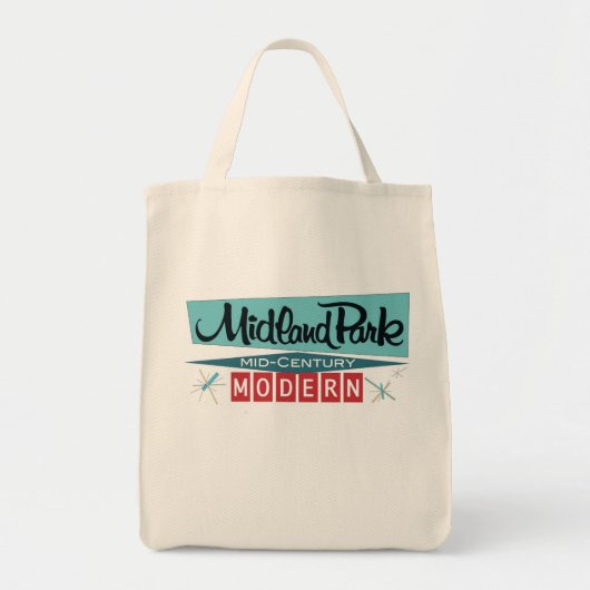 ヴィンテージ中世モダン紀の食料品袋 トートバッグ (正面)