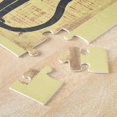 ヴィンテージ中世紀のモダン猫 ジグソーパズル (側面)