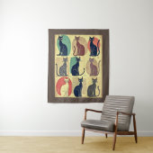 ヴィンテージ中世紀のモダン猫 タペストリー (インサイチュ)