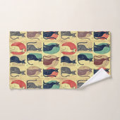 ヴィンテージ中世紀のモダン猫 バスタオルセット (ハンドタオル)