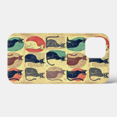 ヴィンテージ中世紀のモダン猫 Case-Mate iPhoneケース (裏面 (横))