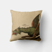 ヴィンテージ中世緑の竜 クッション (裏面)