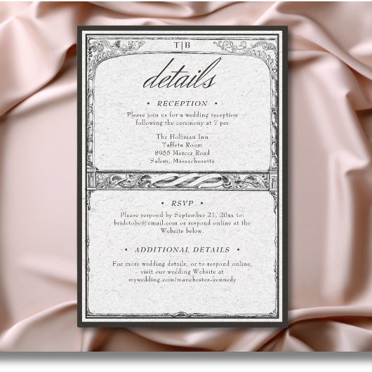 ヴィンテージ中世縁ど中結婚国の詳細 エンクロージャーカード