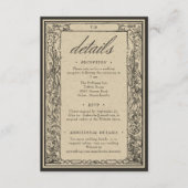 ヴィンテージ中世縁ど中結婚国の詳細 エンクロージャーカード (正面)