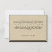 ヴィンテージ中世縁ど線結婚の サンキューカード (裏面)