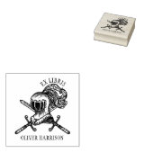 ヴィンテージ中世騎士のヘルメット ラバースタンプ (押印)