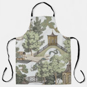 ヴィンテージ中国ののシームレスなパターン。茅野井 エプロン (正面)