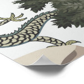 ヴィンテージ中国ののシームレスなパターン。茅野井 ポスター (角)