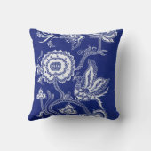 ヴィンテージ中国のインジゴろうけつ染め クッション (裏面)