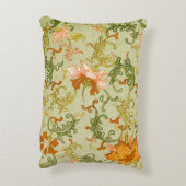 ヴィンテージ中国のオーナメントジョーンズの花 アクセントクッション (裏面(縦))