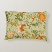 ヴィンテージ中国のオーナメントジョーンズの花 アクセントクッション (裏面)