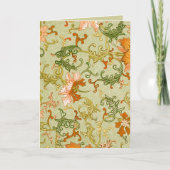 ヴィンテージ中国のオーナメントジョーンズの花 カード (正面)