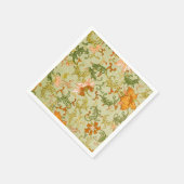 ヴィンテージ中国のオーナメントジョーンズの花 スタンダードカクテルナプキン (角)