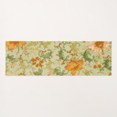 ヴィンテージ中国のオーナメントジョーンズの花 ヨガマット (裏面(横))