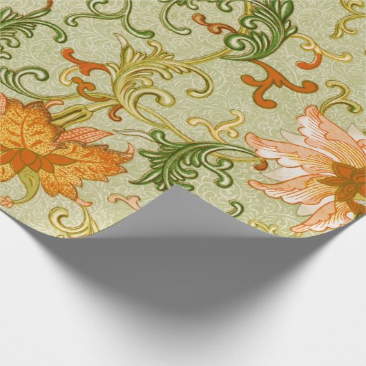ヴィンテージ中国のオーナメントジョーンズの花 ラッピングペーパー (角)