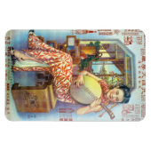 ヴィンテージ中国のストア広告ルートプレーヤー マグネット (横)