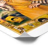 ヴィンテージ中国のズ広告シャンハイ毛皮のコートの少女 ポスター (角)