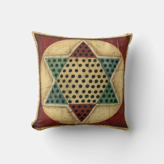 ヴィンテージ中国のチェッカーボードバイイーサン・ハーパー クッション (正面)