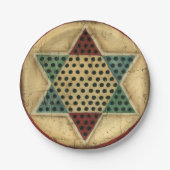 ヴィンテージ中国のチェッカーボードバイイーサン・ハーパー ペーパープレート (正面)