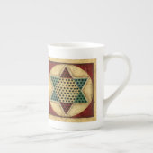 ヴィンテージ中国のチェッカーボードバイイーサン・ハーパー ボーンチャイナマグカップ (右)