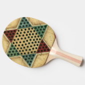ヴィンテージ中国のチェッカーボードバイイーサン・ハーパー 卓球ラケット (横)