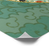 ヴィンテージ中国のブルーグリーンランドシーエアウマ ポスター (角)