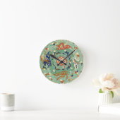 ヴィンテージ中国のブルーグリーンランドシーエアホース ラウンド壁時計 (ホーム)