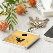 ヴィンテージ中国のルースター新年2017キーチェーン2 キーホルダー (側面)