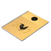 ヴィンテージ中国のルースター新年2017モノグラムN ノートブック (左側)