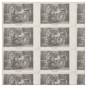 ヴィンテージ中国の人力車写真はがき1905 ファブリック (見本)