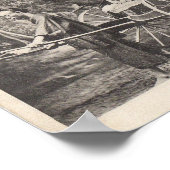 ヴィンテージ中国の人力車写真はがき1905 ポスター (角)