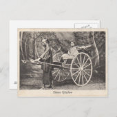 ヴィンテージ中国の人力車写真はがき1905 ポストカード (正面/裏面)