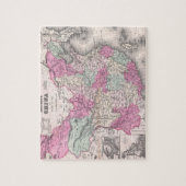 ヴィンテージ中国の地図(1862) ジグソーパズル (縦)