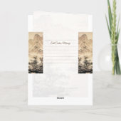 ヴィンテージ中国の墨絵の絵画景観 カード (裏面)